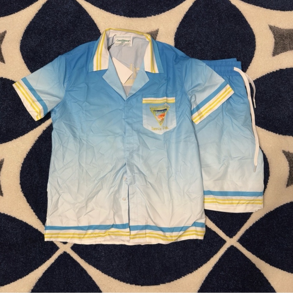 Casablanca Blue Yellow Tennis Club Set Men’s Large